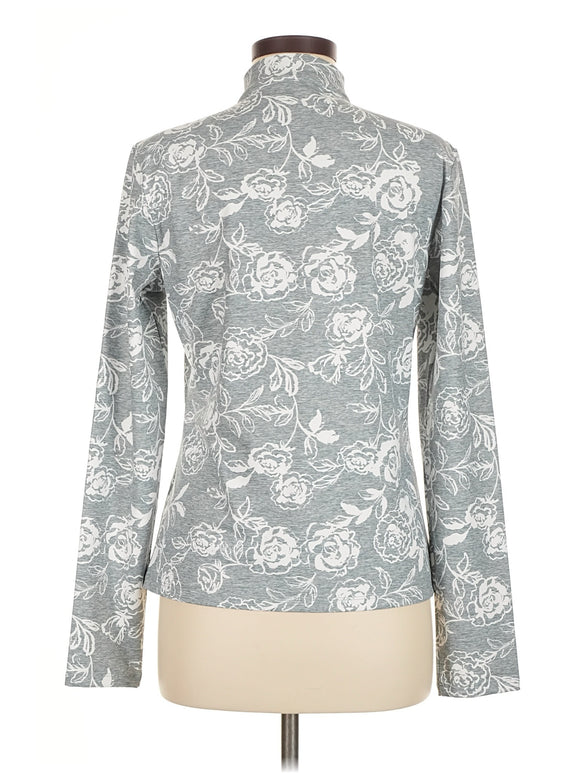 G/Fore Women's Peony Sketch Interlock Jacket - Heather Gray Size M MSP$225
