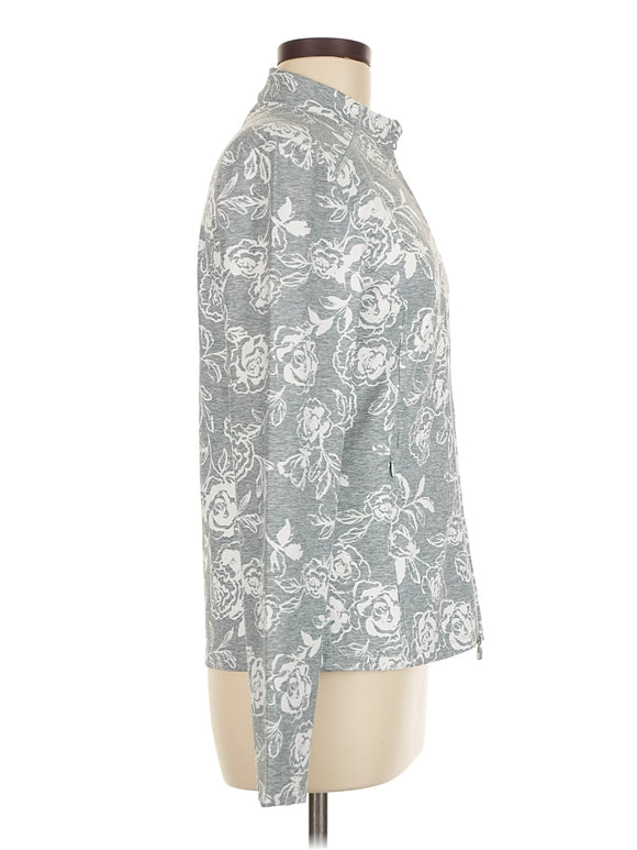 G/Fore Women's Peony Sketch Interlock Jacket - Heather Gray Size M MSP$225