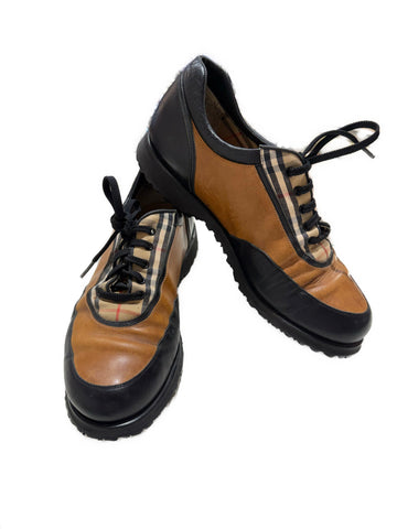 Women's Burberry Brown Leather Golf Shoes - Size 8 MSP$580 - 0