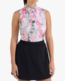 New Bad Birdie Women's Sleeveless Lei'd Golf Top - Brilliant White-1