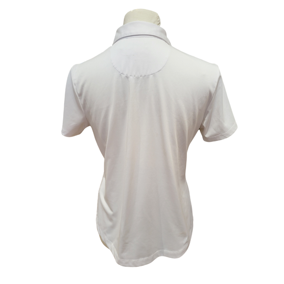 EP Pro White, Black & Lime Dash Print Polo Size M