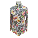 Ibkul Women's White Cheetah & Floral Print Golf Pullover Size S MSP$105-1