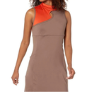 New Adidas Ultimate365 Tour Colorblock Golf Dress Earth Strata Brown Size S-1
