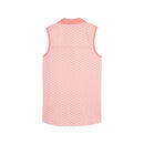 New Puma Women's Cloudspun Scallop Sleeveless Golf Polo- Pink Fruit MSP$65-2