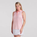 New Puma Women's Cloudspun Scallop Sleeveless Golf Polo- Pink Fruit MSP$65-3