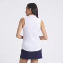 New Puma Women's White Houndstooth Sleeveless Golf Polo MSP$65-3