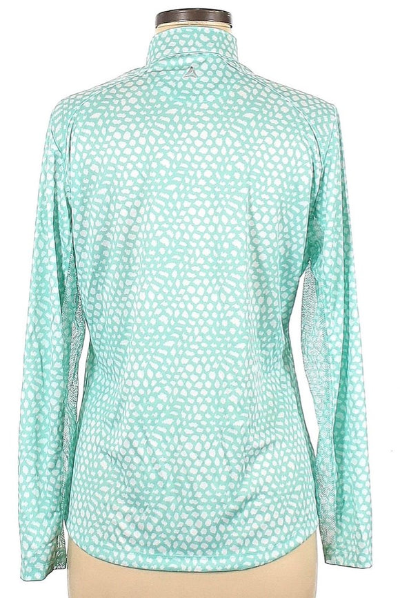 Bermuda Sands Chrissy Long Sleeve Sun Shirt - Aruba Blue  Size M MSP$85