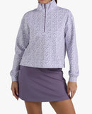 New Women's Bad Birdie At EAse Quarterzip - Garden Gala - Lavender Blue-1