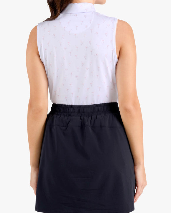New Women's Bad Birdie Legs for Days -Friosty Petal Sleeveless Golf Polo