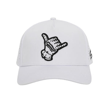 New Sunday Swagger Hang Loose Snapback Hat - White