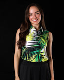 New Sunday Swagger Sleeveless Golf Polo - Palm Rush-1