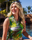 New Sunday Swagger Sleeveless Golf Polo - Palm Rush-3