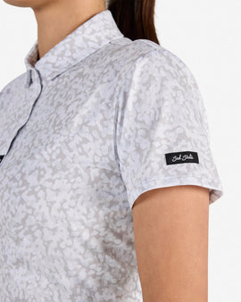 New Bad Birdie Women's Core Performance Golf Polo - Salt Shaker - 0