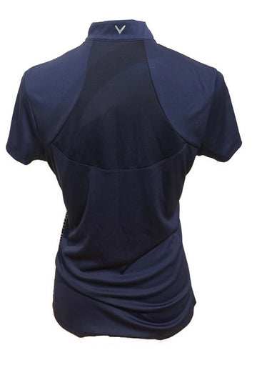 Callaway Opti-Dri Lime & White Wave Navy Polo Size M - 0