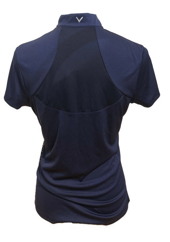 Callaway Opti-Dri Lime & White Wave Navy Polo Size M