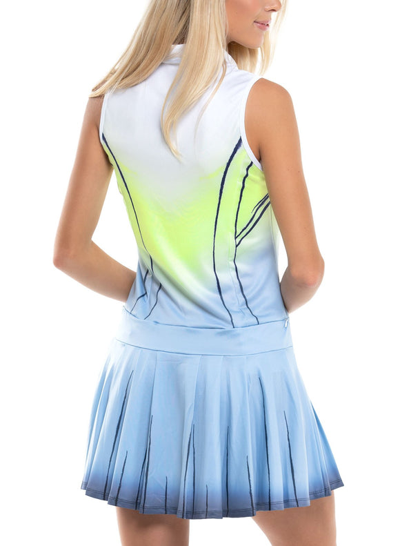 Lucky In Love Womens Sleeveless Wild Ombre Golf Dress XS