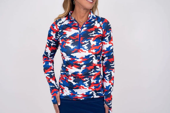 Taylor Jordan Camo Sun Shirt - USA Edition w/ Logo Size M MSP$95
