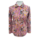 Ibkul Women's Navy, Pink & Orange Paisley Print Adjustable Length Pullover Size S-3