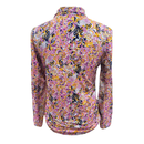 Ibkul Women's Navy, Pink & Orange Paisley Print Adjustable Length Pullover Size S-4
