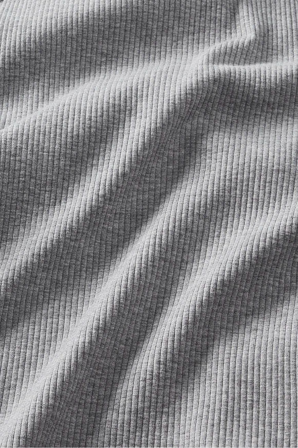 Fabletics Women's Classic Grey Heather High Neck Rib Built-in Bra Tank Size L MSP$50