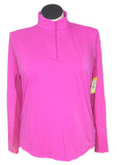 Ibkul Solid 1/4 Zip Sun Shirt Pullover-3