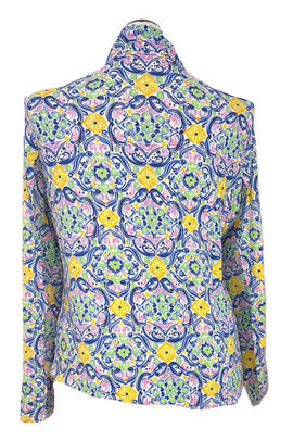 Ibkul Blue Multicolored Women's Pullover Size XL MSP$91 - 0