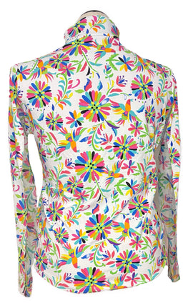 Ibkul Estela Print Long Sleeve Mock Neck Top Size L - MSP$100 - 0