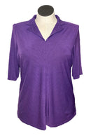 Jofit Solid Purple Short Sleeve Polo Size XXL-1