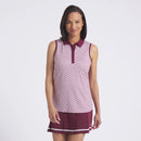 New Puma Women's Clouspun Scallop Sleeveless Golf Polo - Ruby Shimmer MSP$65-1