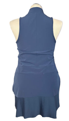 Adidas Navy Dress w/ Micro Pleat Hem Size L - 0