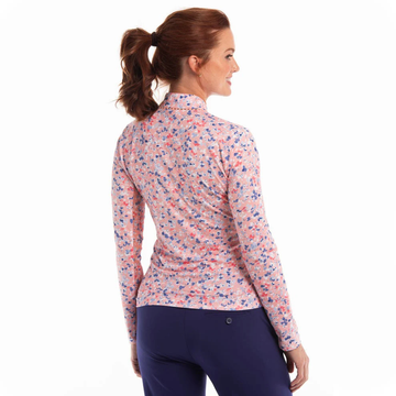 New EP NY Delicate Floral Print Polo - Orangina Multi Size XL - 0