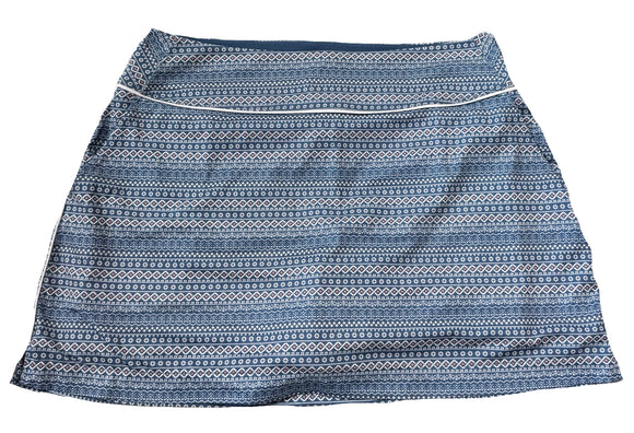 Puma Women's Blue, White & Pink Print Golf Skort Size L