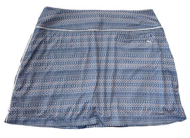 Puma Women's Blue, White & Pink Print Golf Skort Size L - 0