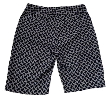 Tail White Label Women's Black & White Print Golf Shorts Size 12 - 0