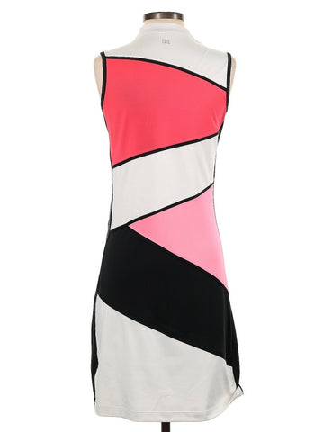 Tail Activewear Sleeveless Color Block Golf Dress -White/Pink/Black Size M - 0