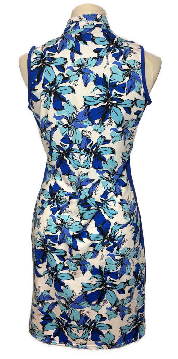 Tail Women's Blue Floral Golf Dress Size S