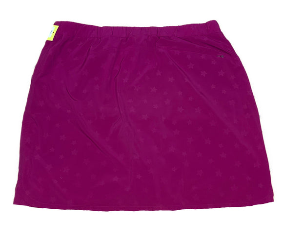 Chicos by Zenergy Women's Magenta Star Print Golf Skort Size 2.5 (L)