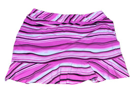 Tail Women's Pink & Black Striped Golf Skort Size XL - 0