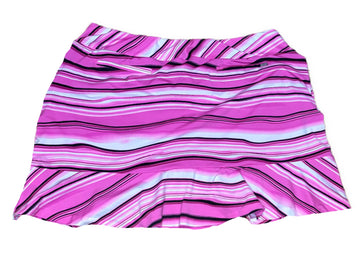 Tail Women's Pink & Black Striped Golf Skort Size XL - 0