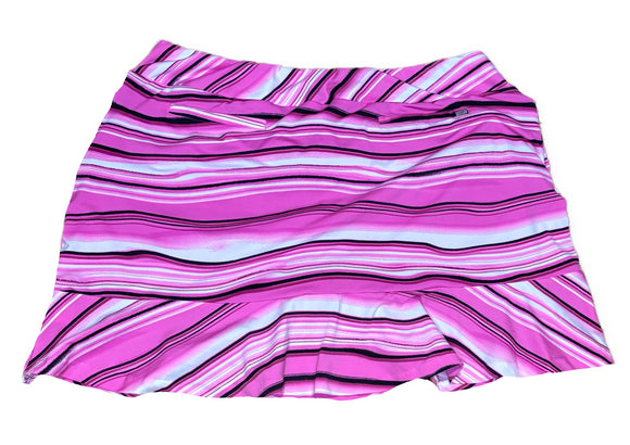 Tail Women's Pink & Black Striped Golf Skort Size XL