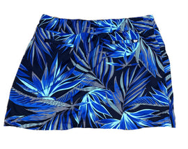 Tail Women's Black & Blue Leaf Print Golf Skort Size XL - 0