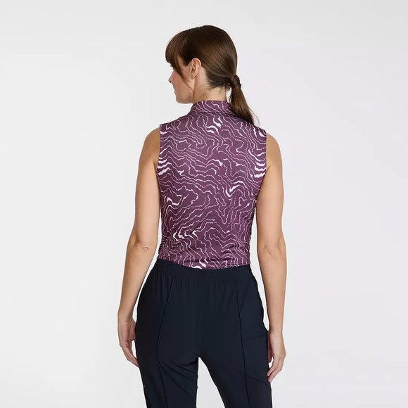 New Bad Birdie Women's Sleeveless Core Golf Polo - Rave Runner