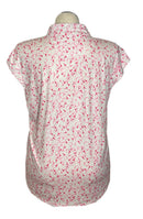 San Soleil Women's Pink & White Golf Patterned Women's Cap Sleeve Top Size XXL-2