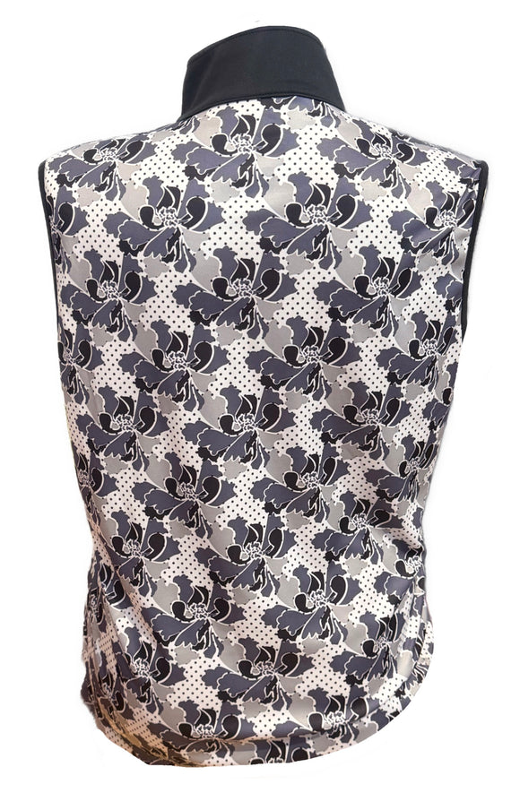 Monterey Club Women's Gray Floral Sleeveless Golf Top Size XXL
