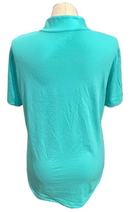 Ibkul Women's Teal Short Sleeve Golf Top Size XXL - 0