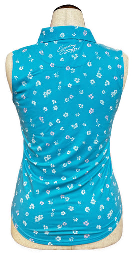 New Sunday Swagger Sleeveless Golf Top - Birdie Blossoms - 0