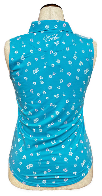 New Sunday Swagger Sleeveless Golf Top - Birdie Blossoms - 0