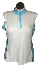 EP NY Women's White & Teal Sleeveless Golf Top Size XL-1