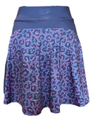 Sunday Swagger Slate Blue Cheetah Print Women's Golf Skort - Wildcat-2