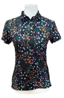 New Bad Birdie Women's Short Sleeve Super Duper Bloom - Black-1